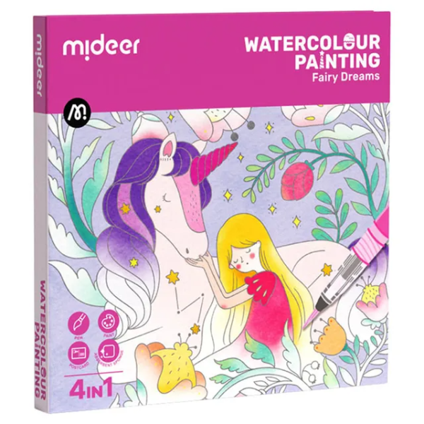 Mideer - 4-In-1 Watercolor Painting Kit - Wonderland Expedition